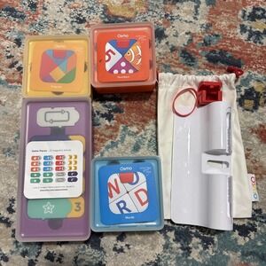 Osmo Bundle Lot Base, Bag, Numbers, Words, Tangram, & Code Games